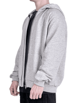 Oversized Zipper Hoodie - Heather Grey