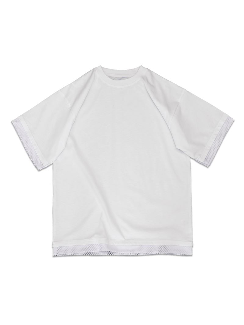Mesh Layered Tee - White