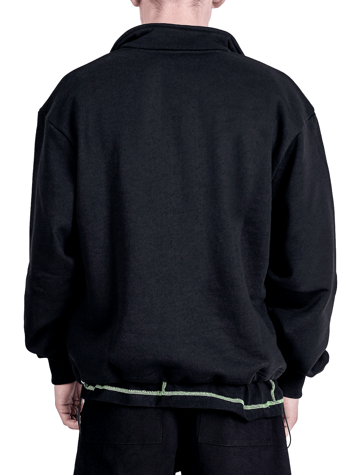 3/4 Zipper Sweater - Black
