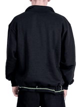 3/4 Zipper Sweater - Black