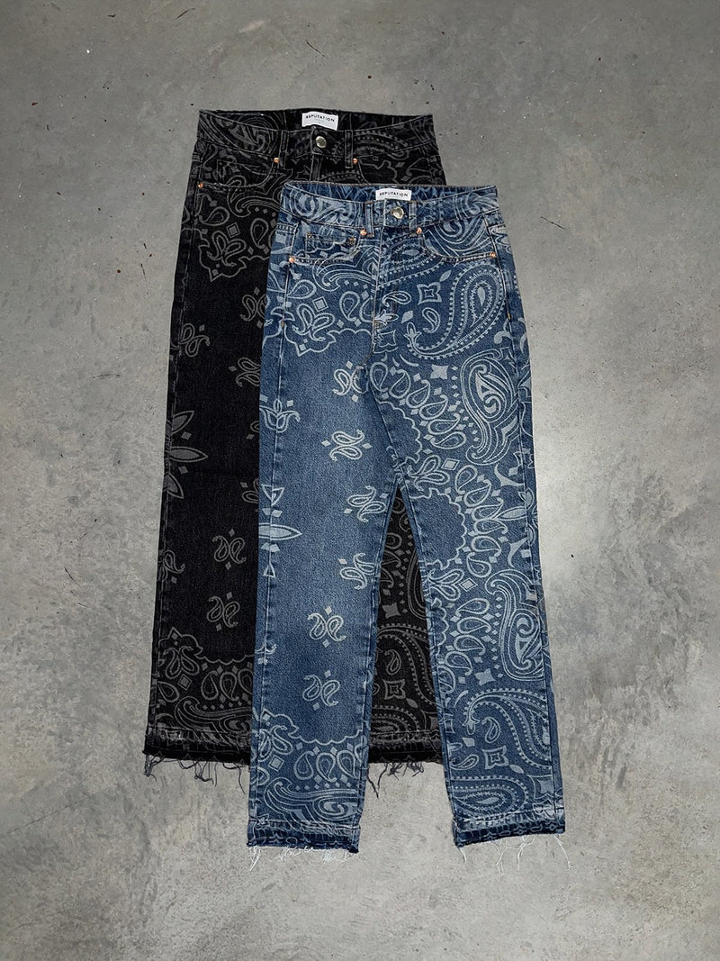 Vintage Bandana Denim - Cream Wash