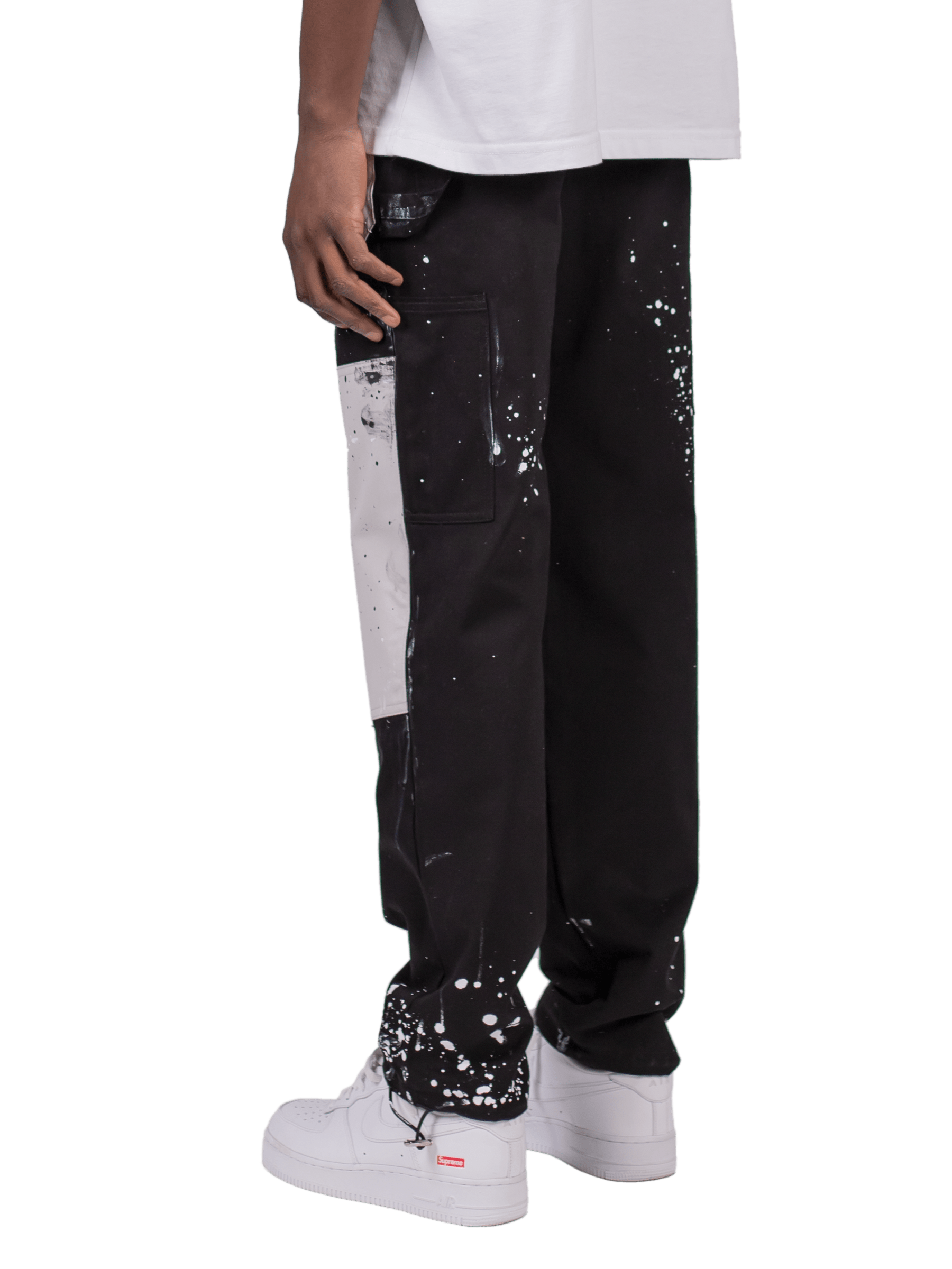 Splatter Industrial Pants - Black