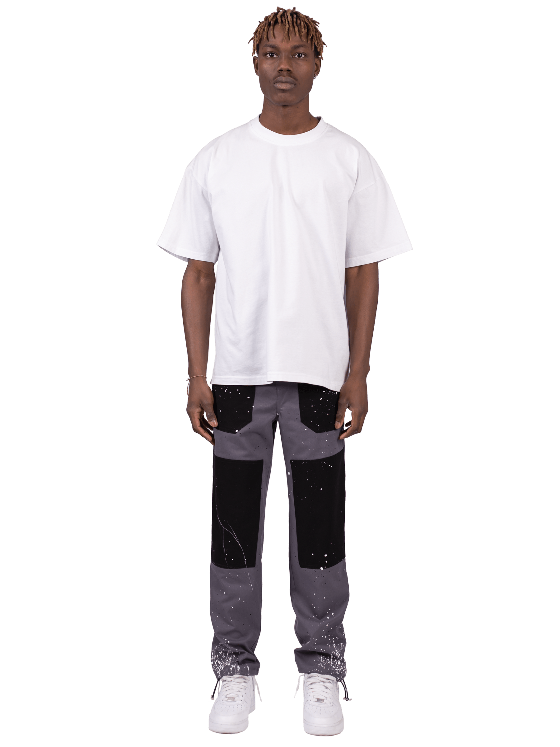 Splatter Industrial Pants - Grey