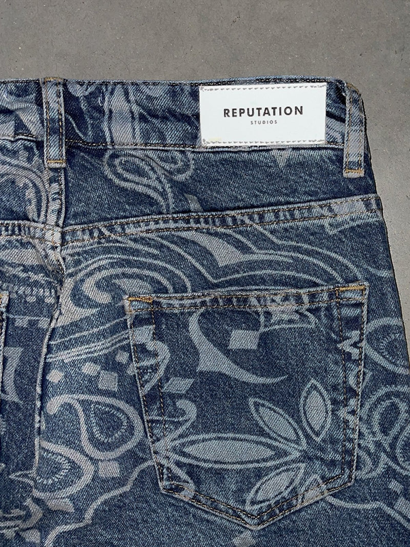 Vintage Bandana Denim - Cream Wash