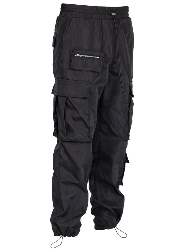 Nylon Cargo Pants - Black