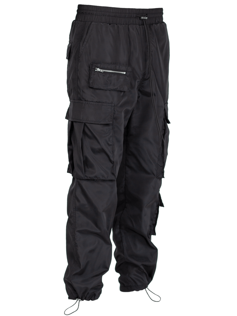 Nylon Cargo Pants - Black