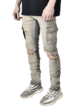 Cargo Denim - Dirty Wash