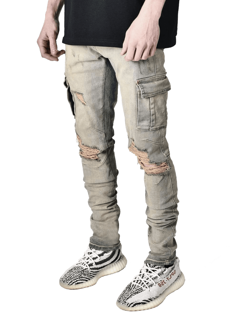 Cargo Denim - Dirty Wash