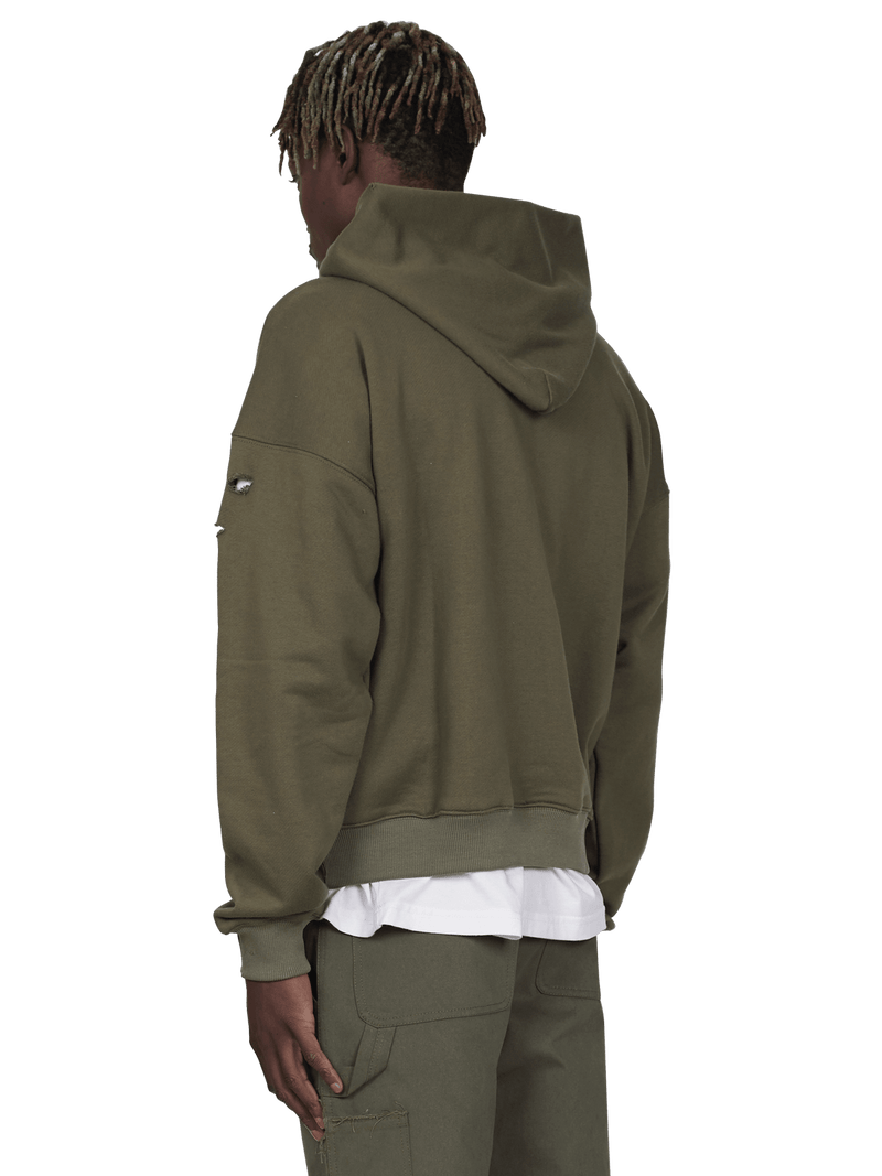 Ripped Hoodie - Forest – Reputation Studios