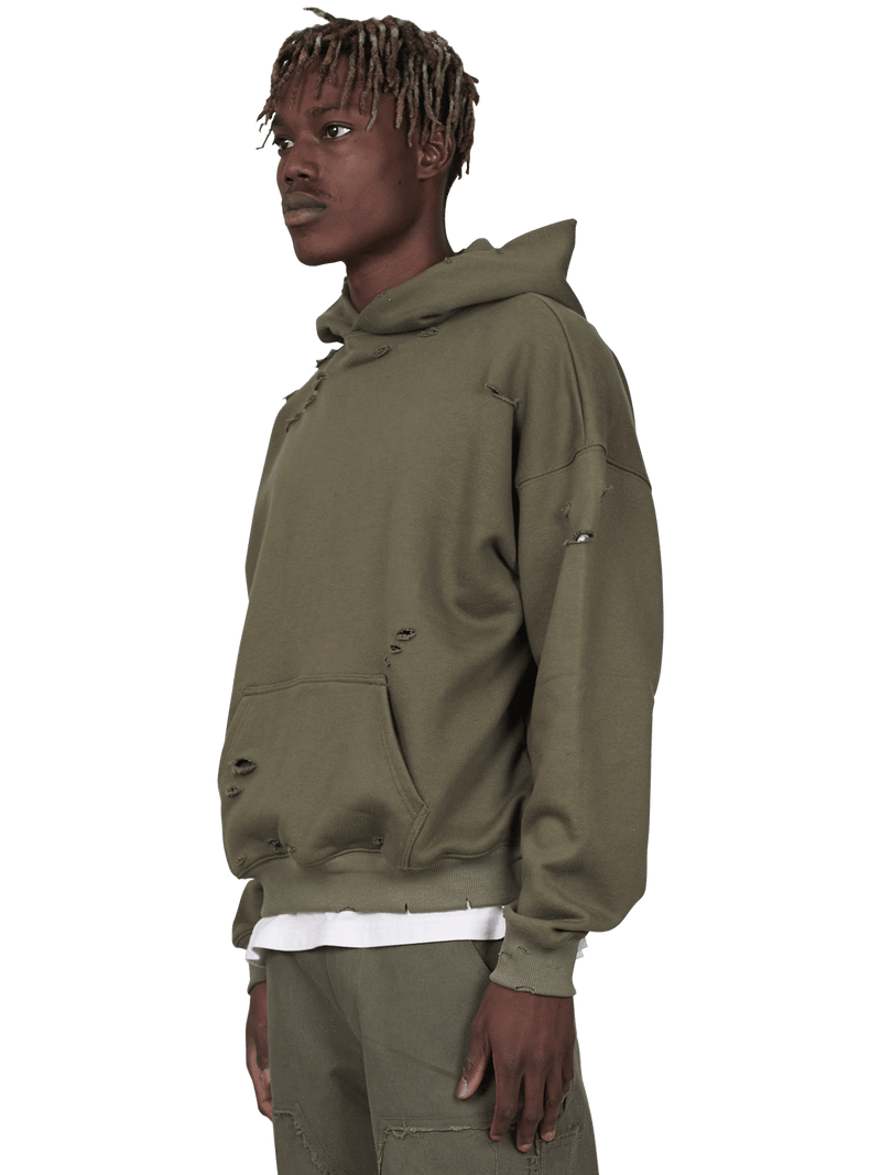 Ripped Hoodie - Forest – Reputation Studios