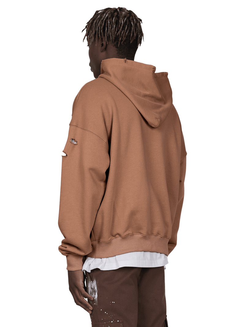 Ripped Hoodie - Clay