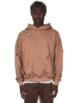 Ripped Hoodie - Clay