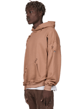 Ripped Hoodie - Clay