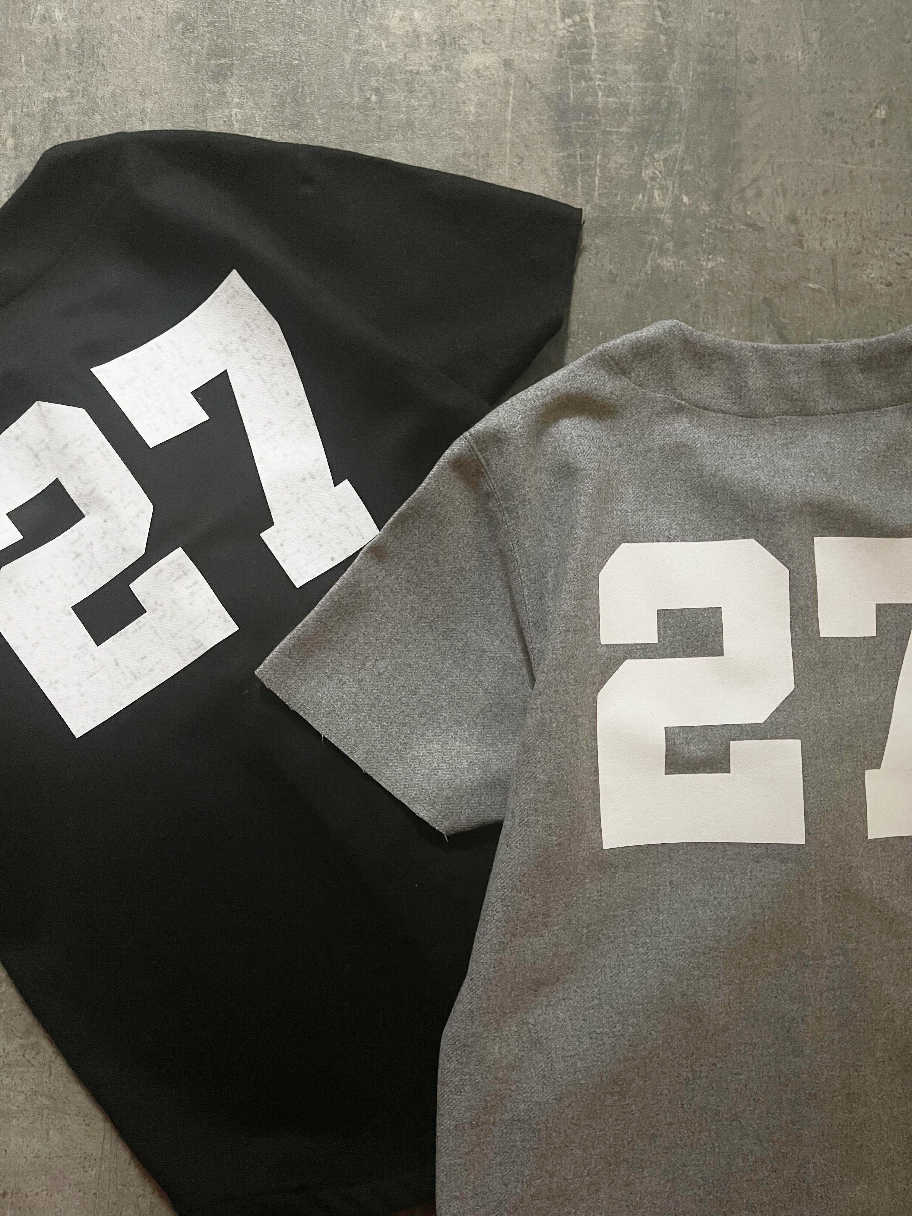 Wool Baseball Jersey - Grey