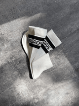 Italic Logo Socks - Off White