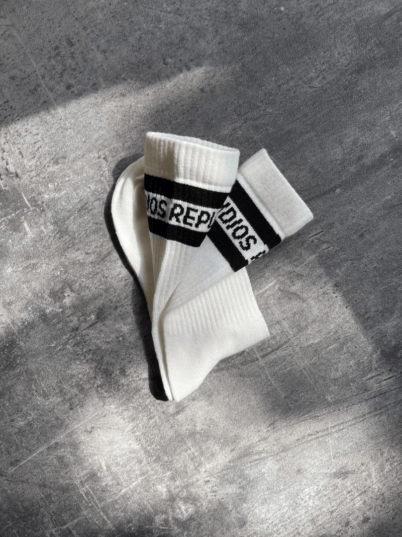 Italic Logo Socks - Off White