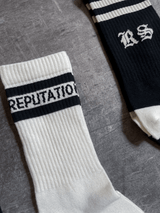 Italic Logo Socks - Off White