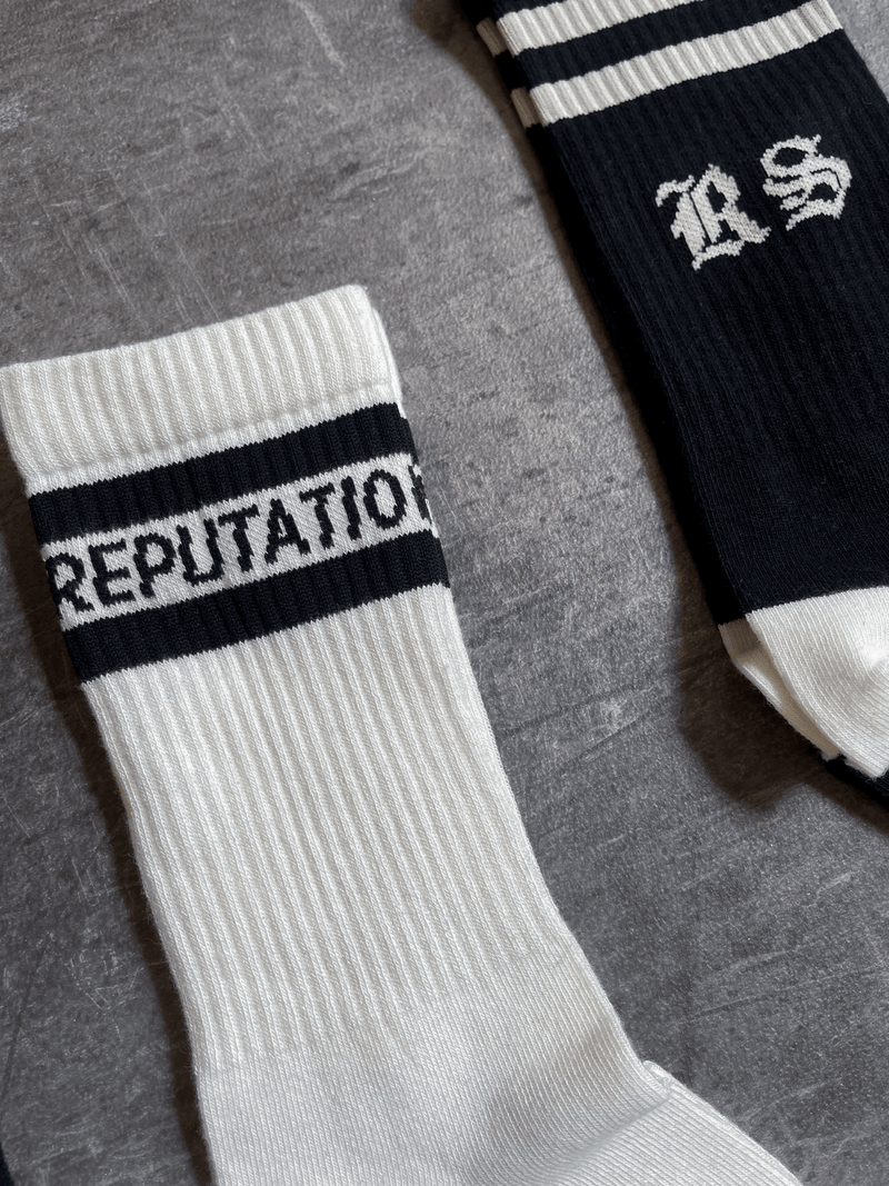Italic Logo Socks - Off White