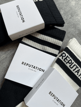 Italic Logo Socks - Off White
