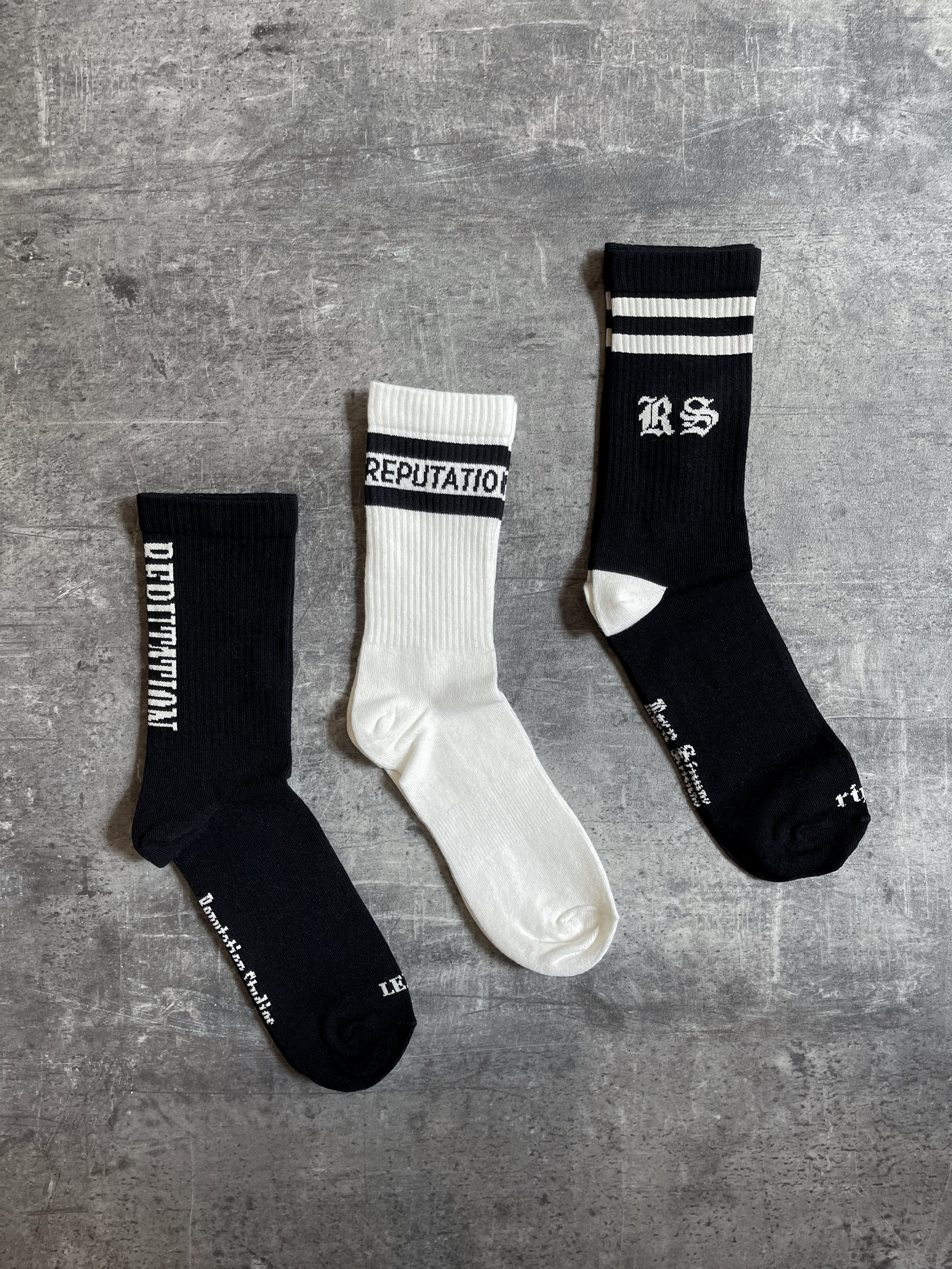 Western Vertical Socks - Black