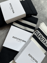 Italic Logo Socks - Black