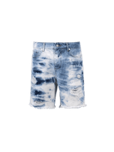 Tie Dye Shorts - Light Wash