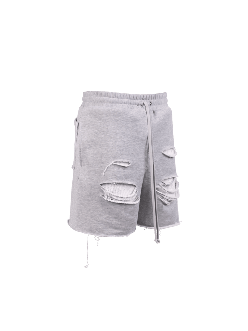 Ripped Shorts - Heather Grey