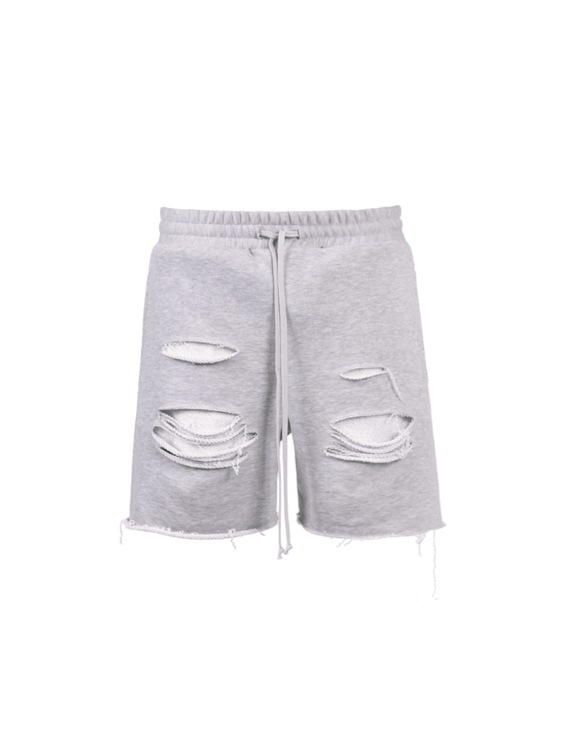 Ripped Shorts - Heather Grey