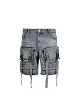 Utility Denim Shorts - Dirty Wash