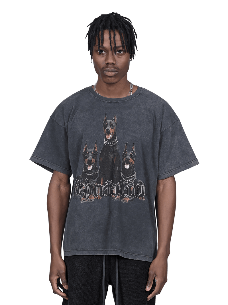 Vintage Grey Tee - Doberman
