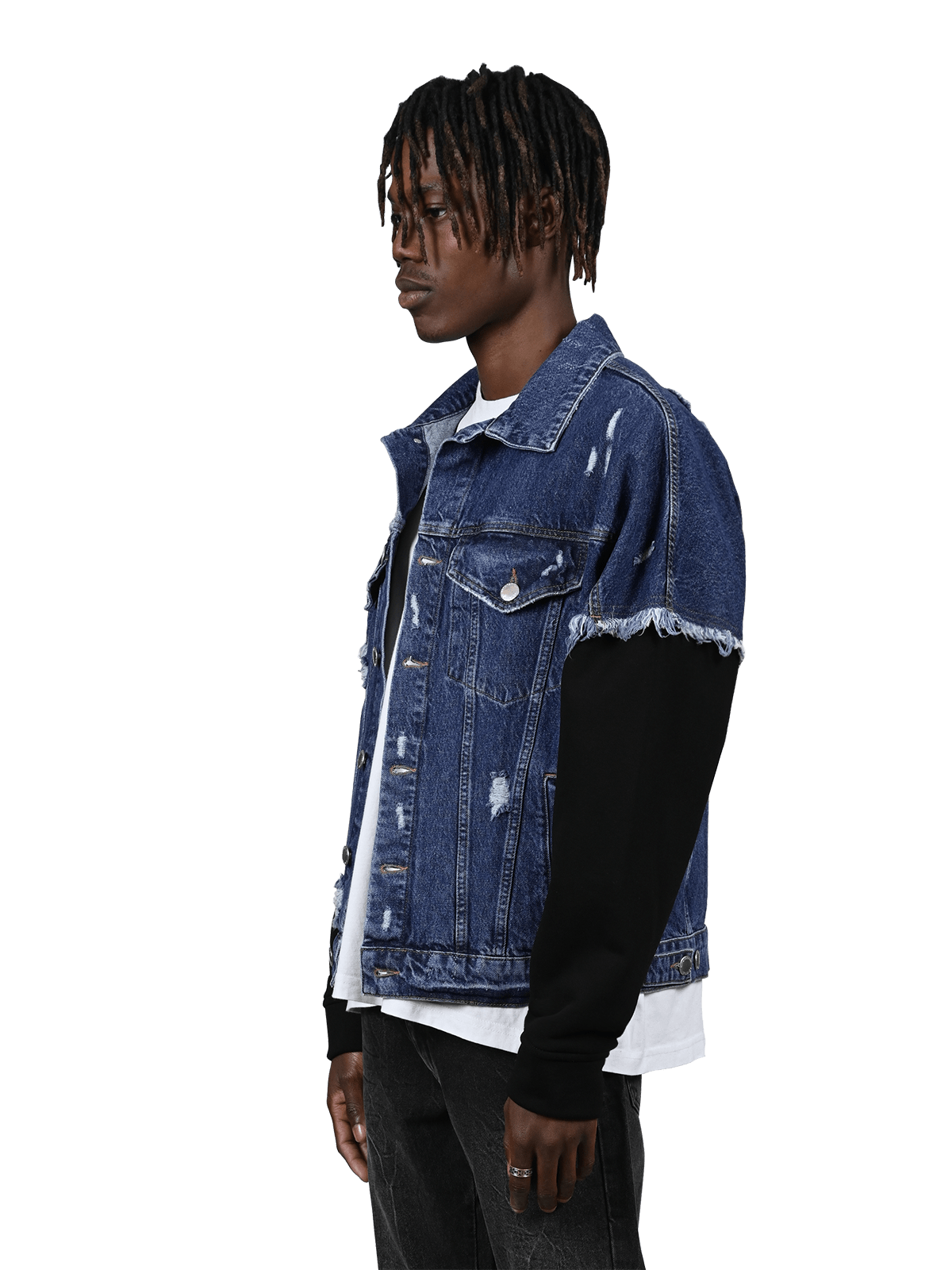 Retro Denim Jacket - Mid Blue