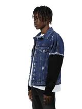 Retro Denim Jacket - Mid Blue