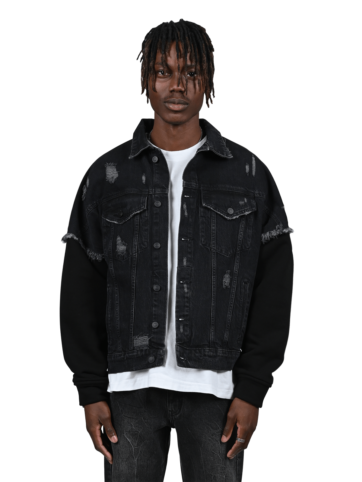 Retro Denim Jacket - Black