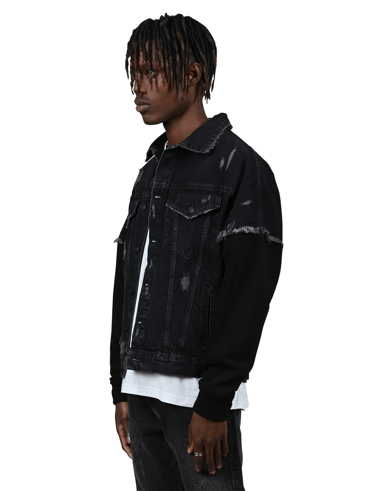 Retro Denim Jacket - Black