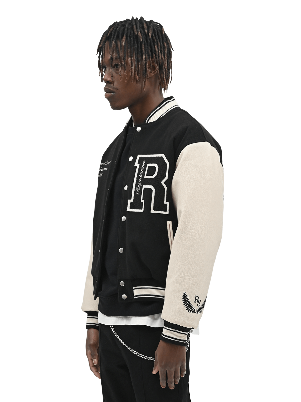 "Statement Piece" Varsity Jacket - Black
