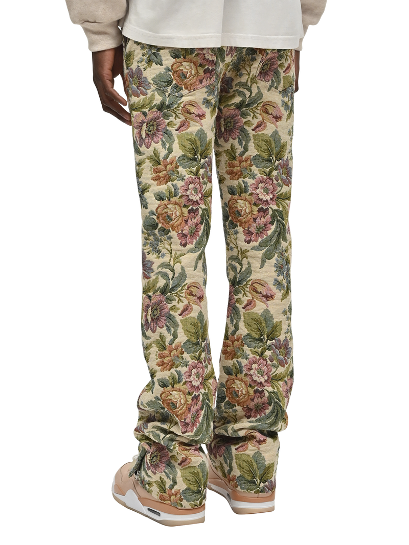 Flare Tapestry Pants - Floral