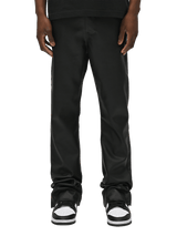 Flare Leather Pants - Black