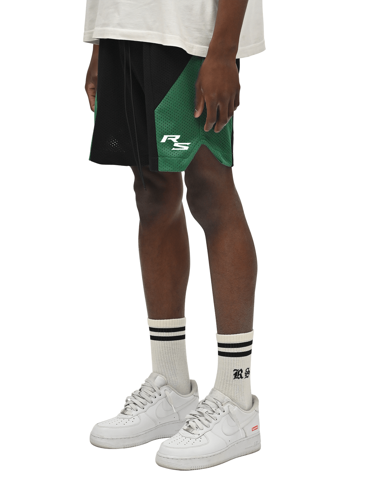 Panel Mesh Shorts - Racing Green