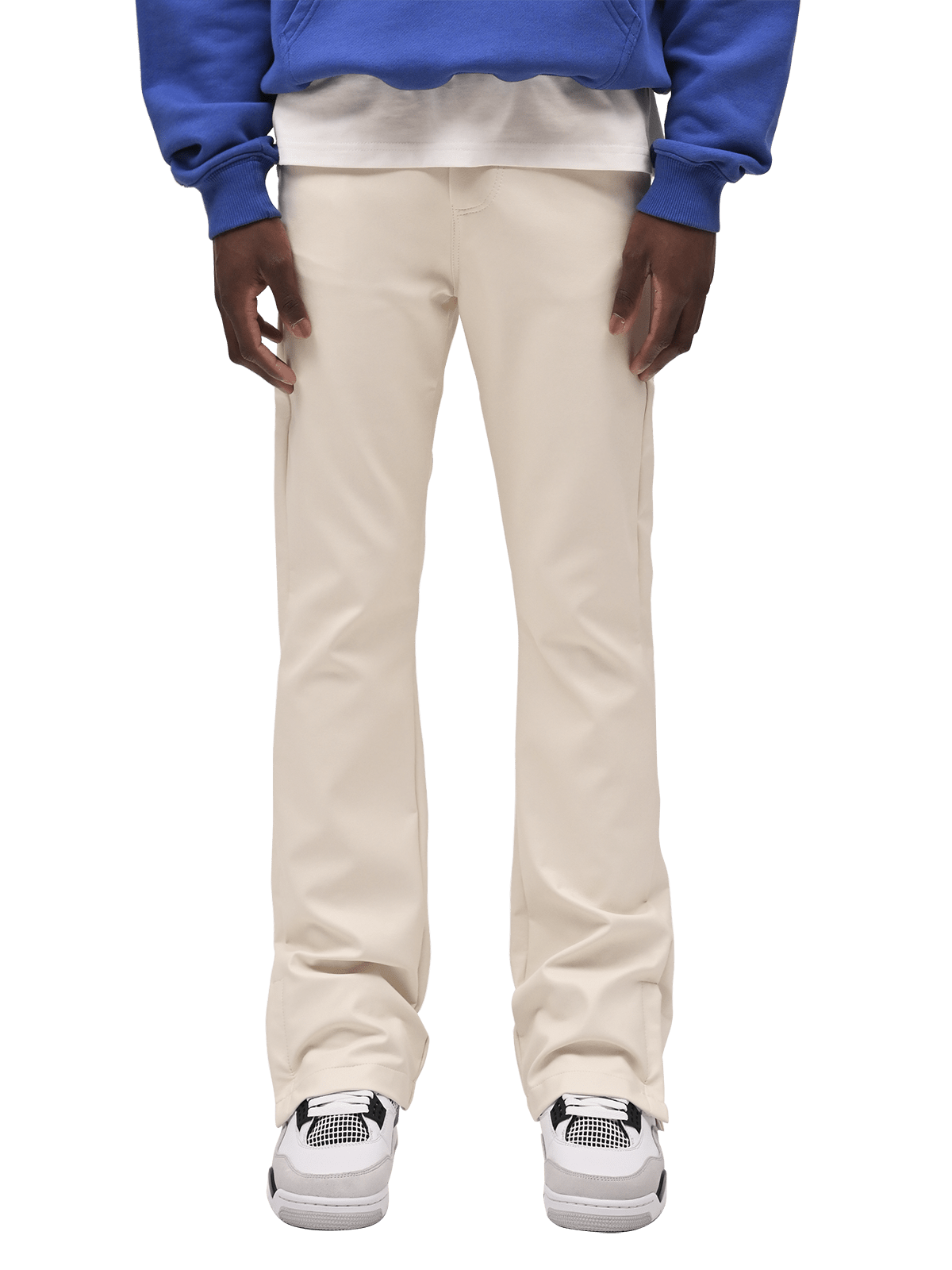 Flare Leather Pants - Off White