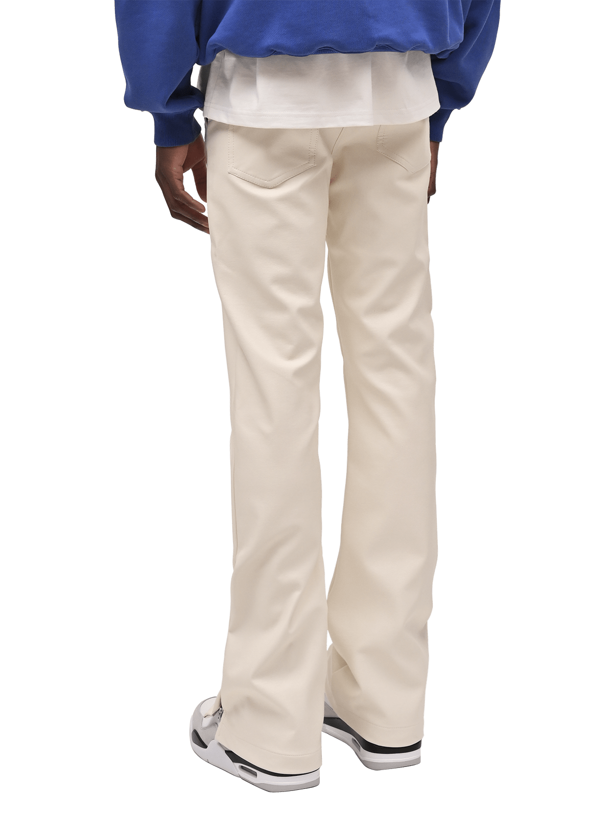 Flare Leather Pants - Off White