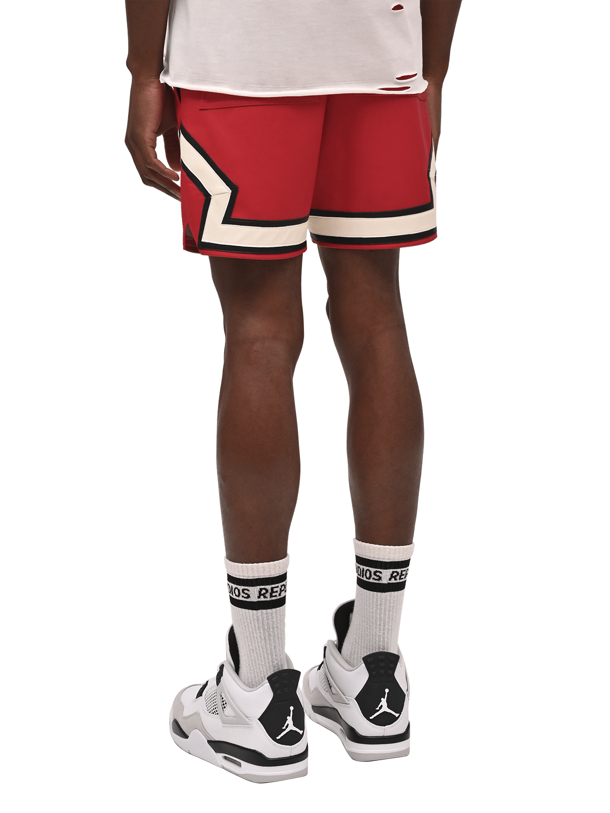 Leather Basketball Shorts - Red