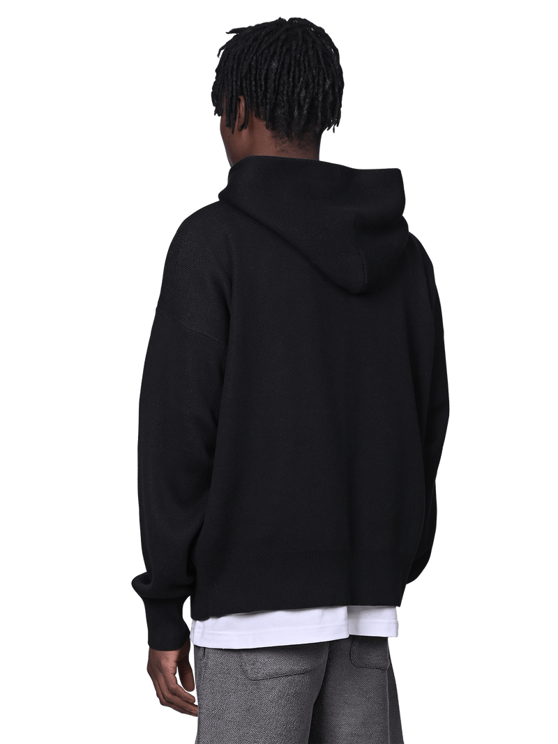 Knit Hoodie - Black