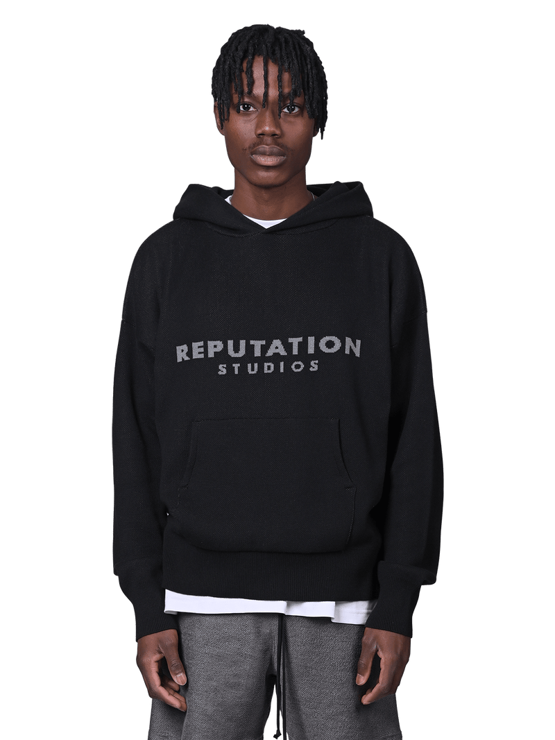 Knit Hoodie - Black