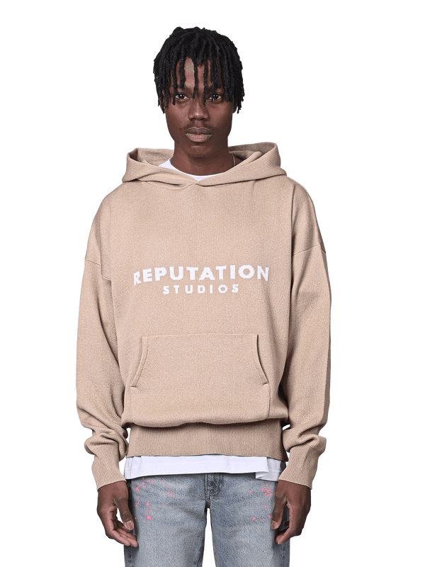 Knit Hoodie - Taupe