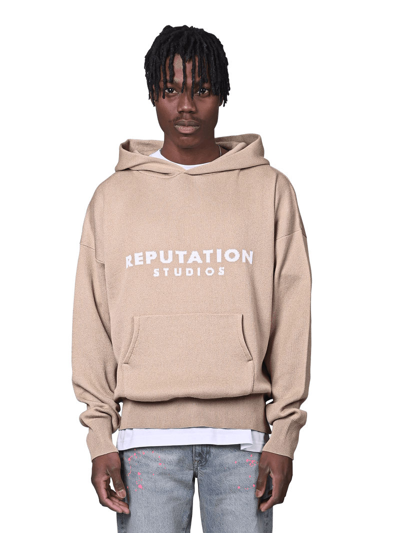 Knit Hoodie - Taupe
