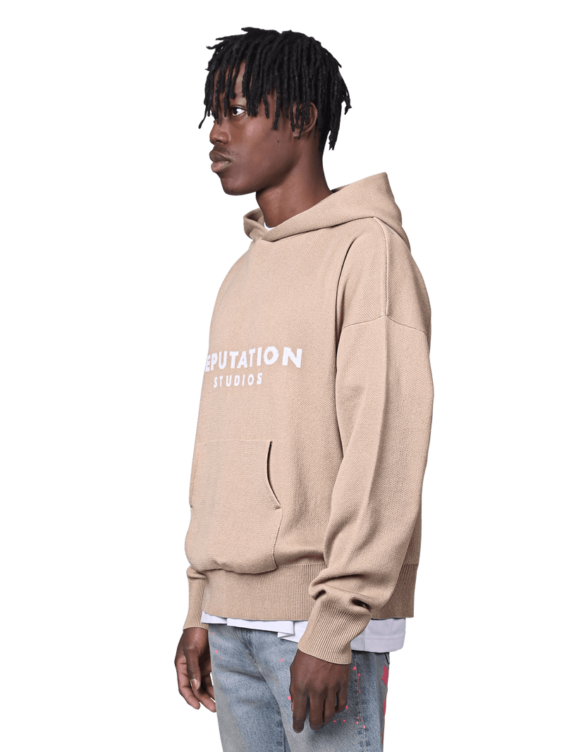 Knit Hoodie - Taupe