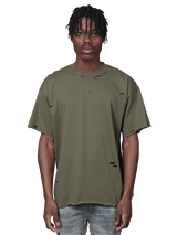 Ripped Oversized Tee - Forest