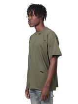 Ripped Oversized Tee - Forest