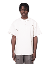 Ripped Oversized Tee - Off White