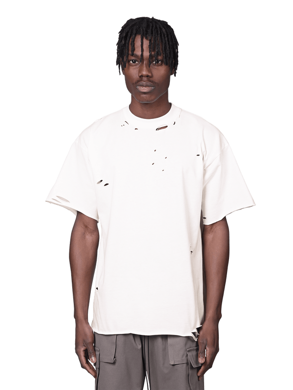 Ripped Oversized Tee - Off White
